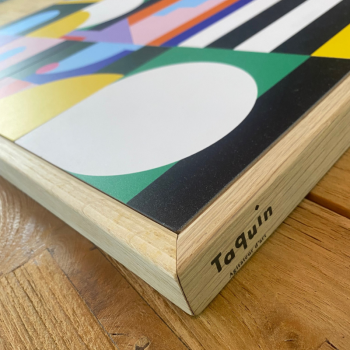 LÉONIE - Tableau en bois, personnage coloré graphique
