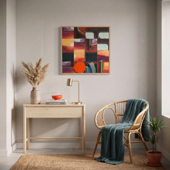Cap sur le couchant - Tableau murale modulable en bois