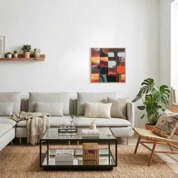 Cap sur le couchant - Tableau murale modulable en bois